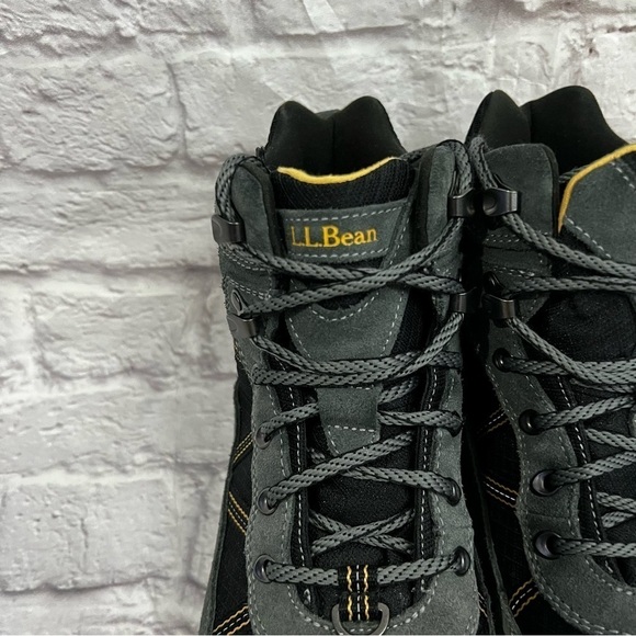 L.L. Bean Men's Primaloft Waterproof Gray Black Lace Up Hiking Boots 9 medium - Picture 5 of 13